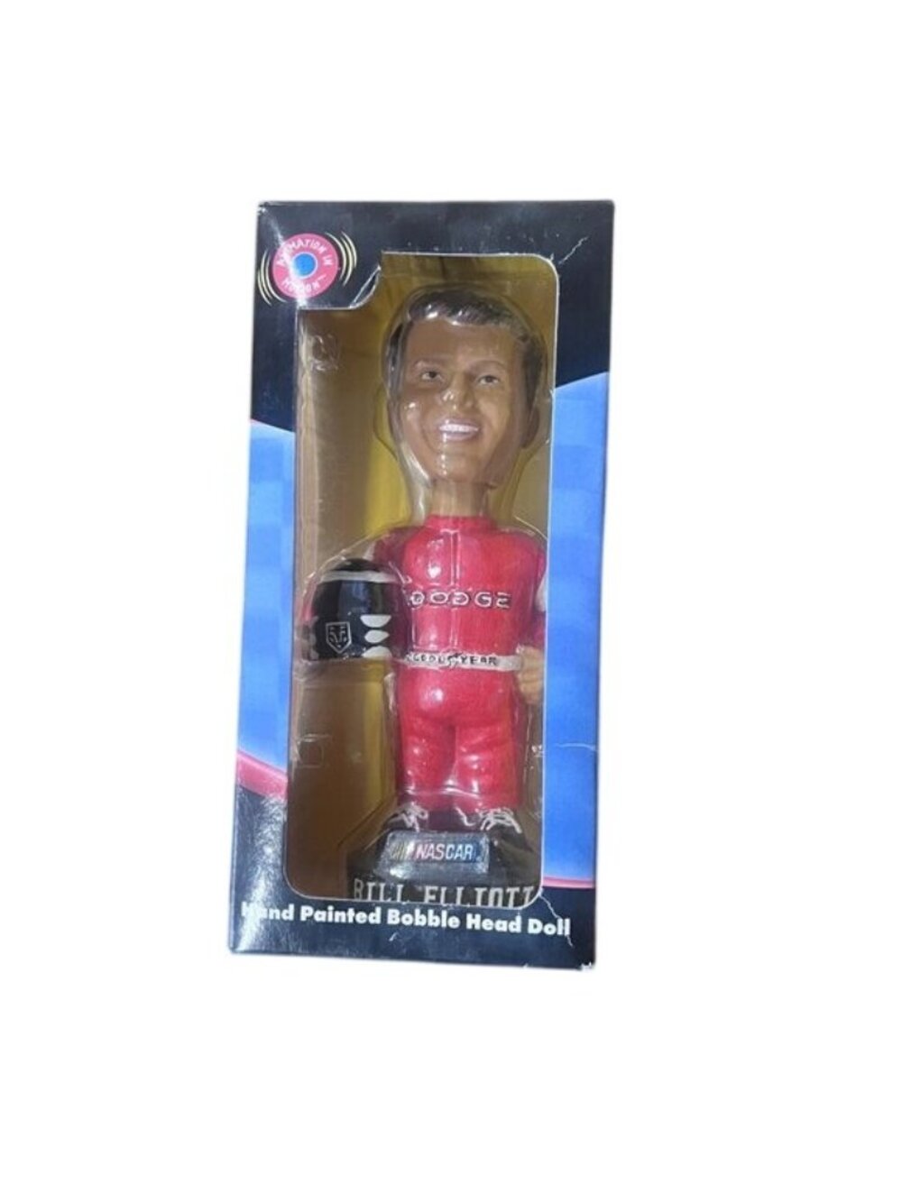 NIB Vintage 2001 NASCAR Bill Elliott #9 Dodge Bobblehead Doll Hand Painted